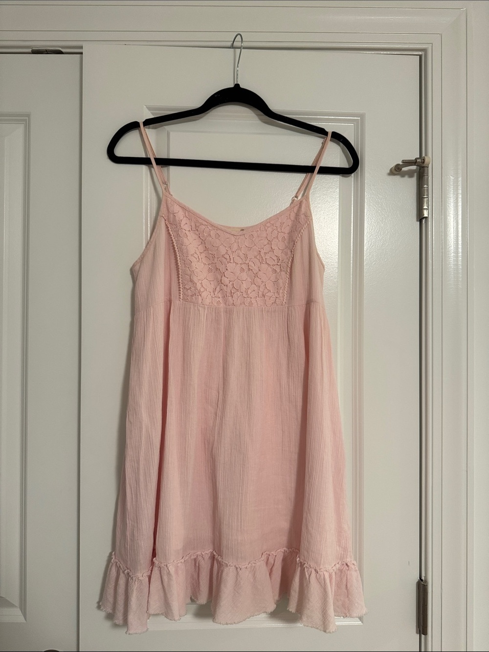 Altar'd State Soft Pink Lace-Front Dress